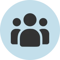 Team symbol on blue background